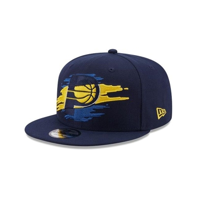 Blue Indiana Pacers Hat - New Era NBA Logo Tear 9FIFTY Snapback Caps USA8470236